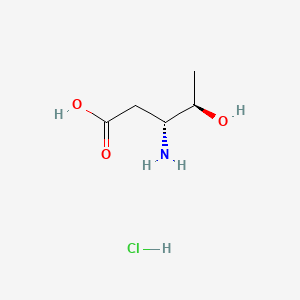 Chemical structure of (3R,4R)-3-Amino-4-hydroxypentanoic acid hydrochloride