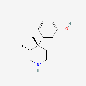 Chemical structure of (3R,4R)-3-(3,4-Dimethyl-4-piperidinyl)phenol