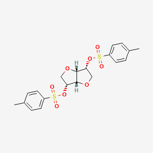 Chemical structure of (3R,3aS,6R,6aS)-hexahydrofuro[3,2-b]furan-3,6-diyl bis(4-methylbenzenesulfonate)
