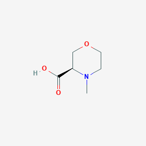 Chemical structure of (R)-4-methylmorpholine-3-carboxylic acid