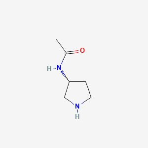 Chemical structure of (3R)-(+)-3-Acetamidopyrrolidine