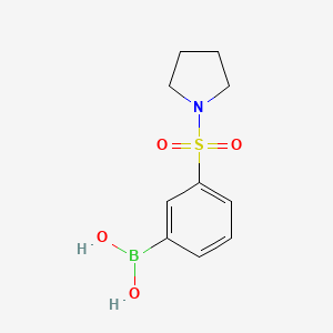Chemical structure of (3-pyrrolidin-1-ylsulfonylphenyl)boronic acid