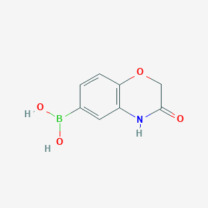 Chemical structure of (3-Oxo-3,4-dihydro-2H-benzo[b][1,4]oxazin-6-yl)boronic acid