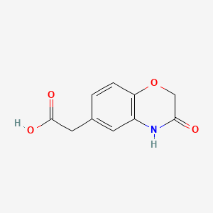 Chemical structure of (3-Oxo-3,4-dihydro-2H-1,4-benzoxazin-6-yl)acetic acid