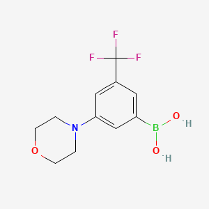 Chemical structure of (3-Morpholino-5-(trifluoromethyl)phenyl)boronic acid