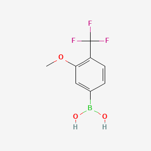 Chemical structure of 3-Methoxy-4-(trifluoromethyl)phenylboronic acid