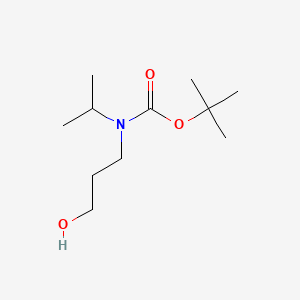 Chemical structure of tert-butyl N-(3-hydroxypropyl)-N-(propan-2-yl)carbamate