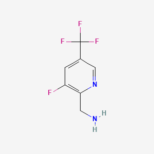 Chemical structure of (3-Fluoro-5-(trifluoromethyl)pyridin-2-yl)methanamine