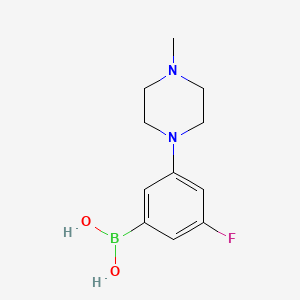 Chemical structure of (3-Fluoro-5-(4-methylpiperazin-1-yl)phenyl)boronic acid