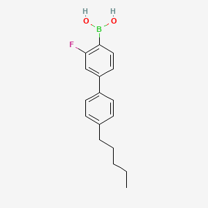 Chemical structure of (3-Fluoro-4'-Pentyl-4-Biphenylyl)Boronic Acid