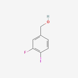 Chemical structure of (3-Fluoro-4-iodophenyl)methanol
