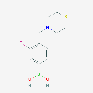 Chemical structure of (3-Fluoro-4-(thiomorpholinomethyl)phenyl)boronic acid