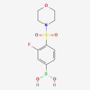 Chemical structure of (3-Fluoro-4-(Morpholinosulfonyl)phenyl)boronic acid