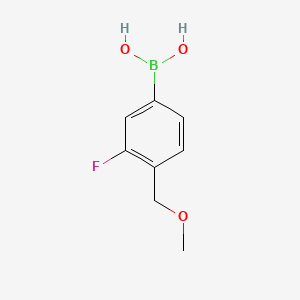 Chemical structure of (3-Fluoro-4-(methoxymethyl)phenyl)boronic acid