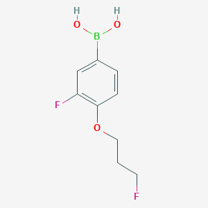 Chemical structure of (3-Fluoro-4-(3-fluoropropoxy)phenyl)boronic acid