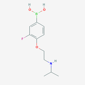 Chemical structure of (3-Fluoro-4-(2-(isopropylamino)ethoxy)phenyl)boronic acid