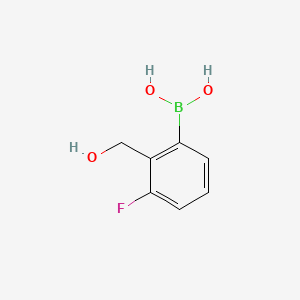 Chemical structure of (3-Fluoro-2-(hydroxymethyl)phenyl)boronic acid