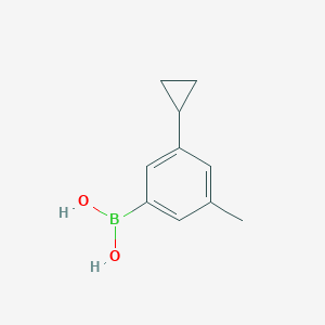 Chemical structure of (3-cyclopropyl-5-methylphenyl)boronic acid