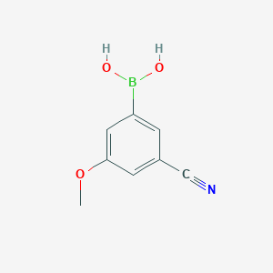 Chemical structure of (3-CYANO-5-METHOXYPHENYL)BORONIC ACID