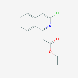 Chemical structure of Ethyl 2-(3-chloroisoquinolin-1-yl)acetate