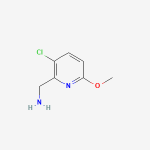 Chemical structure of (3-Chloro-6-methoxypyridin-2-yl)methanamine