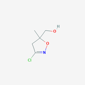Chemical structure of (3-chloro-5-Methyl-4,5-dihydroisoxazol-5-yl)Methanol
