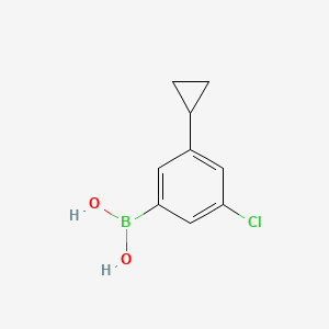 Chemical structure of (3-chloro-5-cyclopropylphenyl)boronic acid
