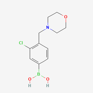 Chemical structure of (3-Chloro-4-(morpholinomethyl)phenyl)boronic acid