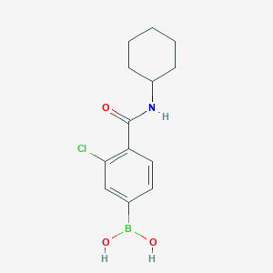 Chemical structure of (3-Chloro-4-(cyclohexylcarbamoyl)phenyl)boronic acid