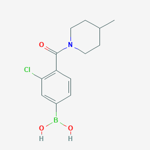 Chemical structure of (3-Chloro-4-(4-methylpiperidine-1-carbonyl)phenyl)boronic acid