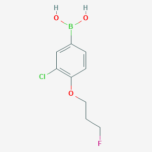 Chemical structure of (3-Chloro-4-(3-fluoropropoxy)phenyl)boronic acid