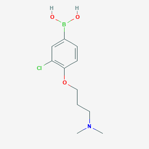 Chemical structure of (3-Chloro-4-(3-(dimethylamino)propoxy)phenyl)boronic acid