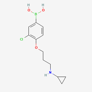 Chemical structure of (3-Chloro-4-(3-(cyclopropylamino)propoxy)phenyl)boronic acid