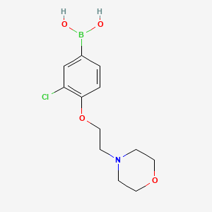 Chemical structure of (3-Chloro-4-(2-morpholinoethoxy)phenyl)boronic acid