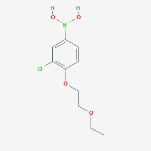 Chemical structure of (3-Chloro-4-(2-ethoxyethoxy)phenyl)boronic acid