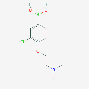 Chemical structure of (3-Chloro-4-(2-(dimethylamino)ethoxy)phenyl)boronic acid