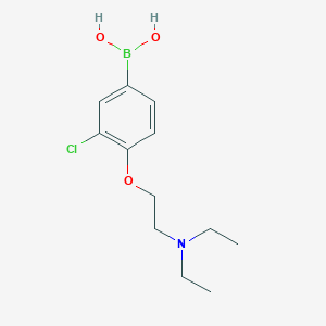 Chemical structure of (3-Chloro-4-(2-(diethylamino)ethoxy)phenyl)boronic acid