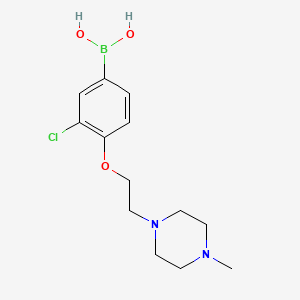 Chemical structure of (3-Chloro-4-(2-(4-methylpiperazin-1-yl)ethoxy)phenyl)boronic acid
