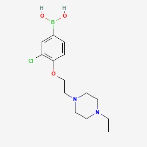 Chemical structure of (3-Chloro-4-(2-(4-ethylpiperazin-1-yl)ethoxy)phenyl)boronic acid