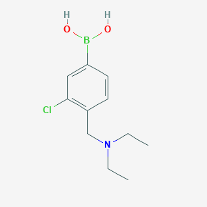 Chemical structure of (3-Chloro-4-((diethylamino)methyl)phenyl)boronic acid