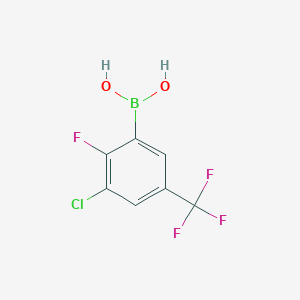Chemical structure of (3-Chloro-2-fluoro-5-(trifluoromethyl)phenyl)boronic acid