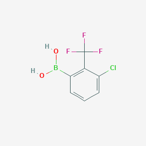 Chemical structure of 3-Chloro-2-(trifluoromethyl)phenylboronic acid