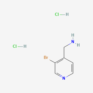 Chemical structure of (3-Bromopyridin-4-yl)methanamine dihydrochloride