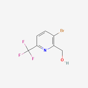 Chemical structure of 3-Bromo-6-(trifluoromethyl)pyridine-2-methanol