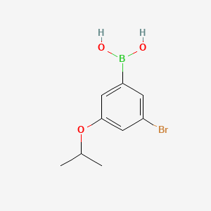 Chemical structure of 3-Bromo-5-isopropoxyphenylboronic acid