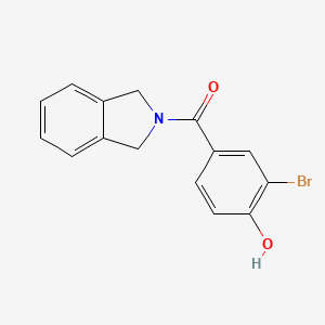 Chemical structure of (3-Bromo-4-hydroxyphenyl)(isoindolin-2-yl)methanone
