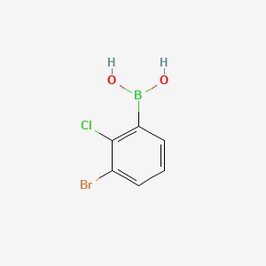 Chemical structure of (3-Bromo-2-chlorophenyl)boronic acid
