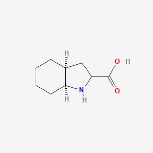 Chemical structure of (3aS,7aS)-Octahydro-1H-indole-2-carboxylic acid