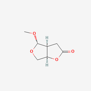 Chemical structure of (3aS,4S,6aR)-4-Methoxytetrahydrofuro[3,4-b]furan-2(3H)-one