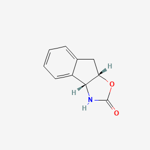 Chemical structure of (3aR,8aS)-3,3a,8,8a-Tetrahydro-2H-indeno[1,2-d]oxazol-2-one